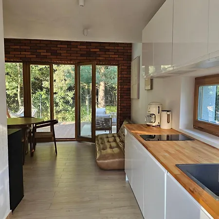 W Lesie Z Kominkiem I Ogrodem Сasa de vacaciones Niedalino